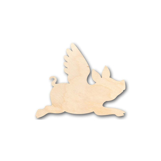 Unfinished Wood Flying Pig Shape - Animal - Joke - Craft - up to 46" DIY