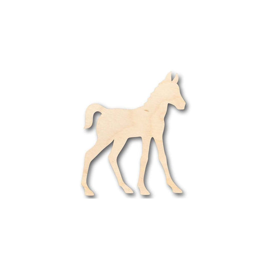 Unfinished Wood Foal Horse Shape - Animal - Craft - up to 46" DIY