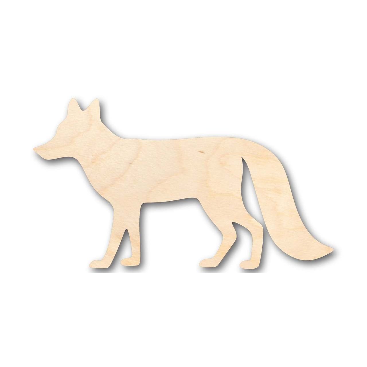 Unfinished Wood Fox Shape - Animal - Craft - up to 46" DIY