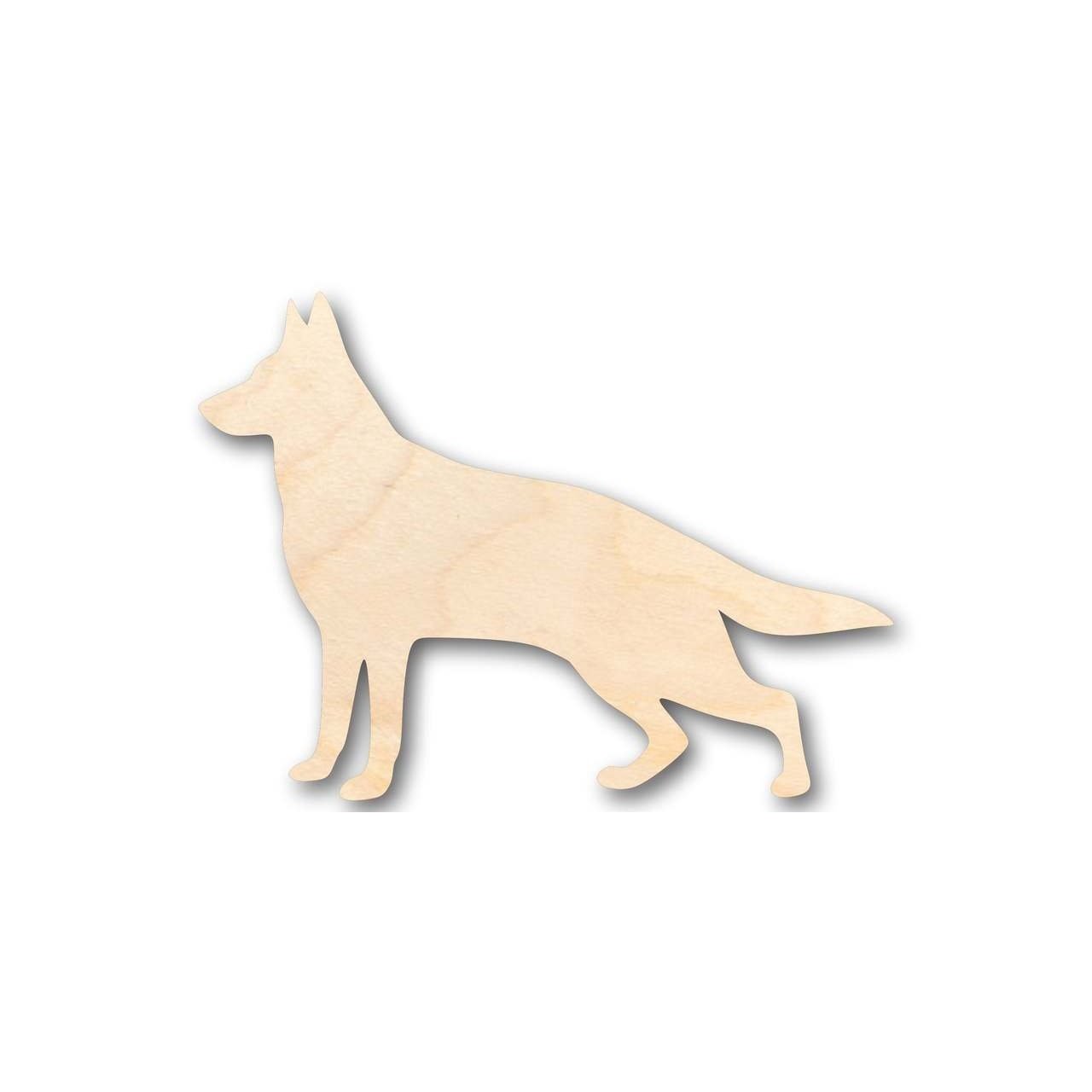 Unfinished Wood German Shepherd Dog Shape - Animal - Pet - Craft - up to 46" DIY