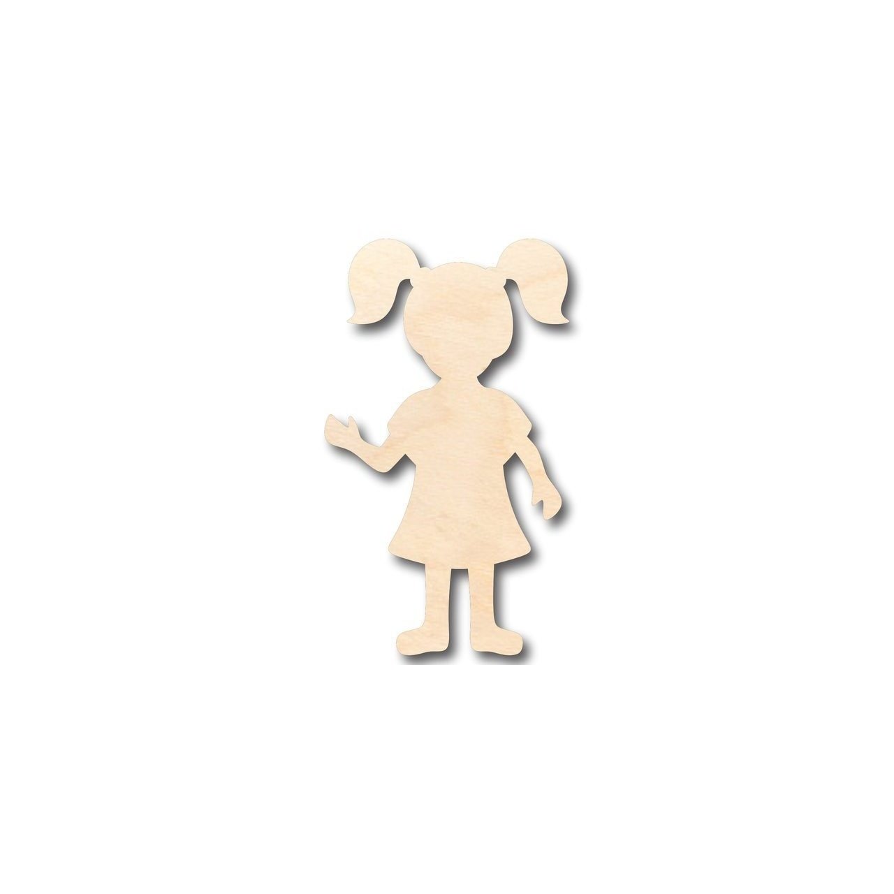 Unfinished Wood Girl Shape - Kid - Craft - up to 46" DIY