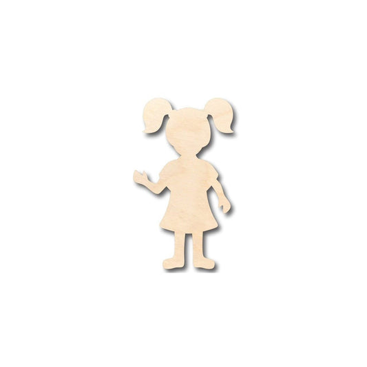 Unfinished Wood Girl Shape - Kid - Craft - up to 46" DIY