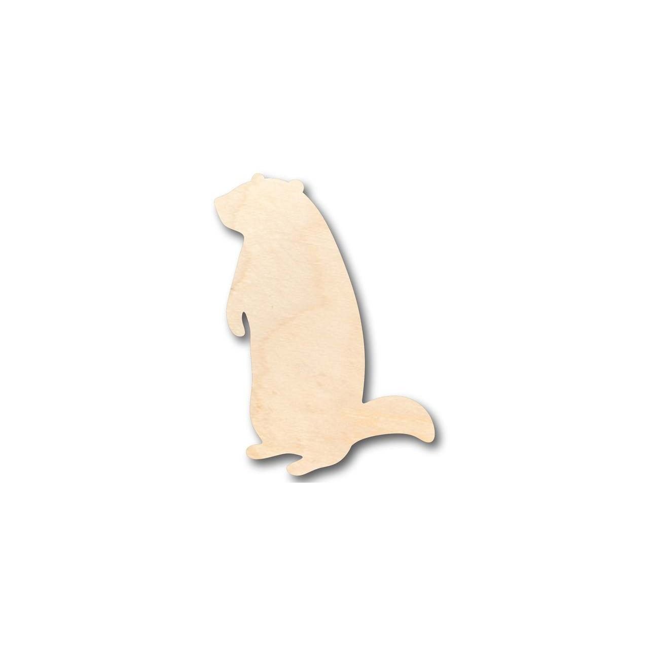 Unfinished Wood Groundhog Shape - Groundhog's Day - Animal - Craft - up to 46" DIY