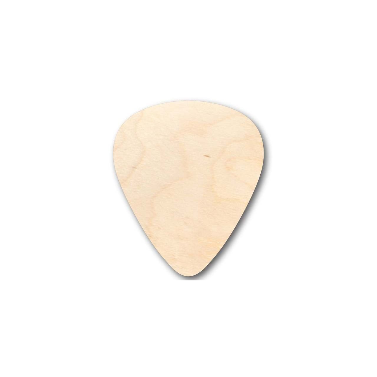 Unfinished Wood Guitar Pick Shape - Music - Craft - up to 46" DIY