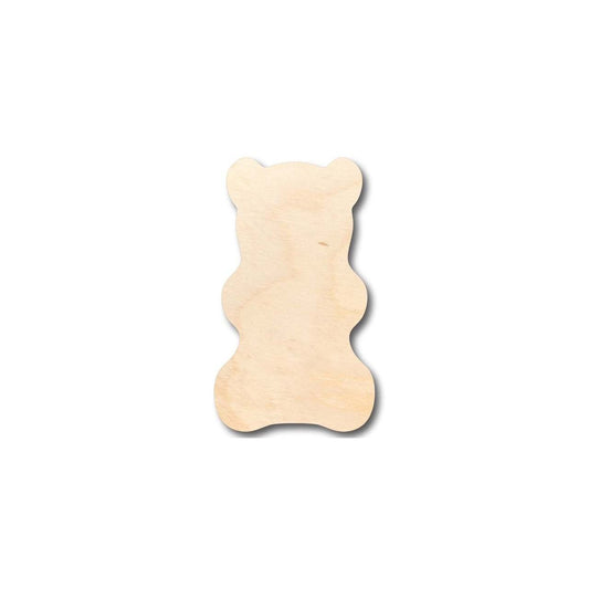 Unfinished Wood Gummy Bear Shape - Candy - Craft - up to 46" DIY