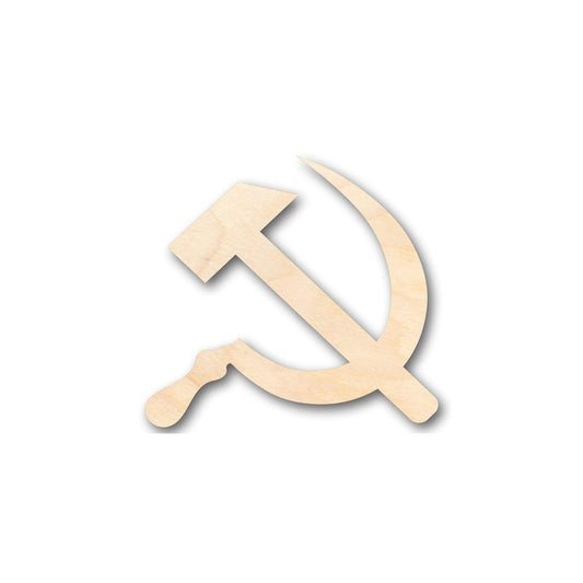Unfinished Wood Hammer Sickle Shape - Soviet - Communism - Craft - up to 46" DIY