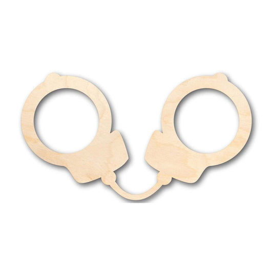 Unfinished Wood Handcuff Shape - Police - Law - Craft - up to 46" DIY