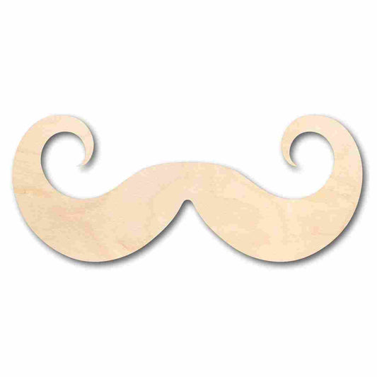 Unfinished Wood Handlebar Mustache Shape - Craft - up to 46" DIY