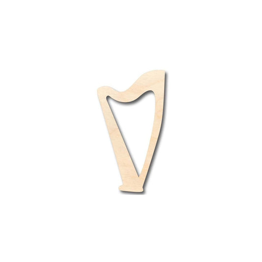 Unfinished Wood Harp Lyre Shape - Music - Craft - up to 46" DIY