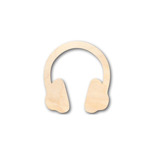 Unfinished Wood Headphones Shape - Music - Craft - up to 46" DIY