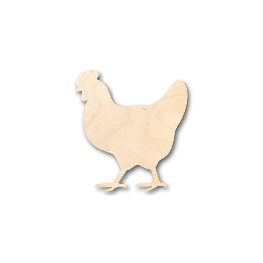 Unfinished Wood Hen Chicken Shape - Farm Animal - Craft - up to 46" DIY
