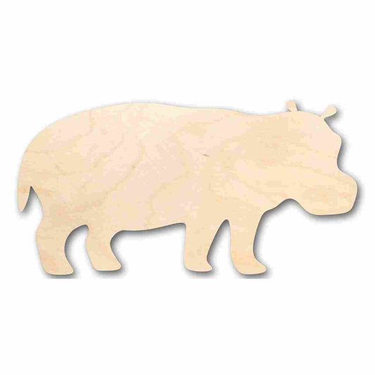 Unfinished Wood Hippo Shape - Animal - Wildlife - Craft - up to 46" DIY