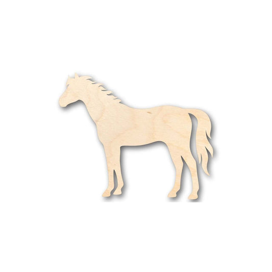Unfinished Wood Horse Shape - Sport - Farm Animal - Craft - up to 46" DIY