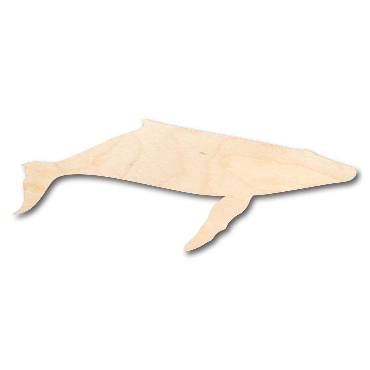 Unfinished Wood Humpback Whale Shape - Ocean - Craft - up to 46" DIY