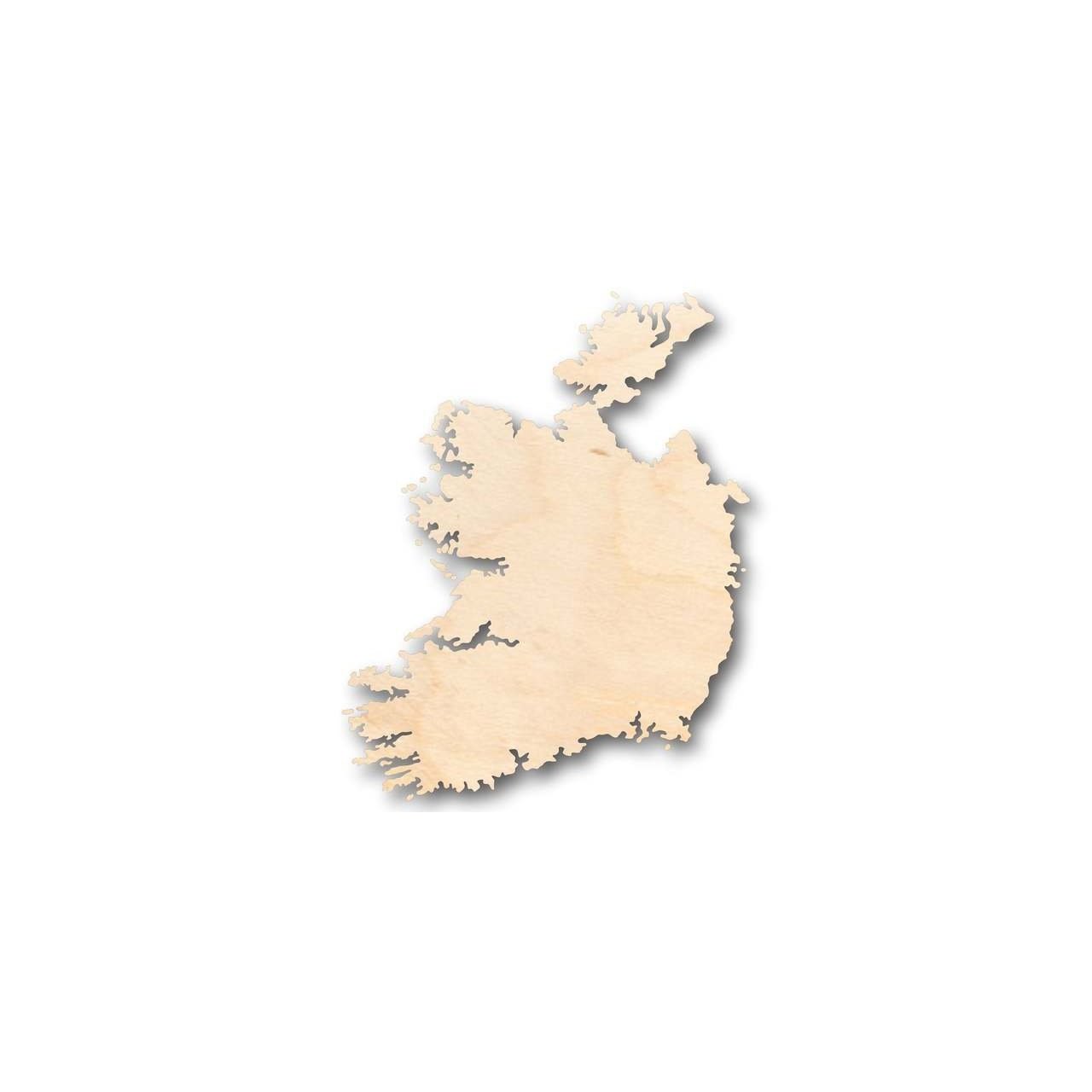 Unfinished Wood Ireland Shape - Country - Craft - up to 46" DIY