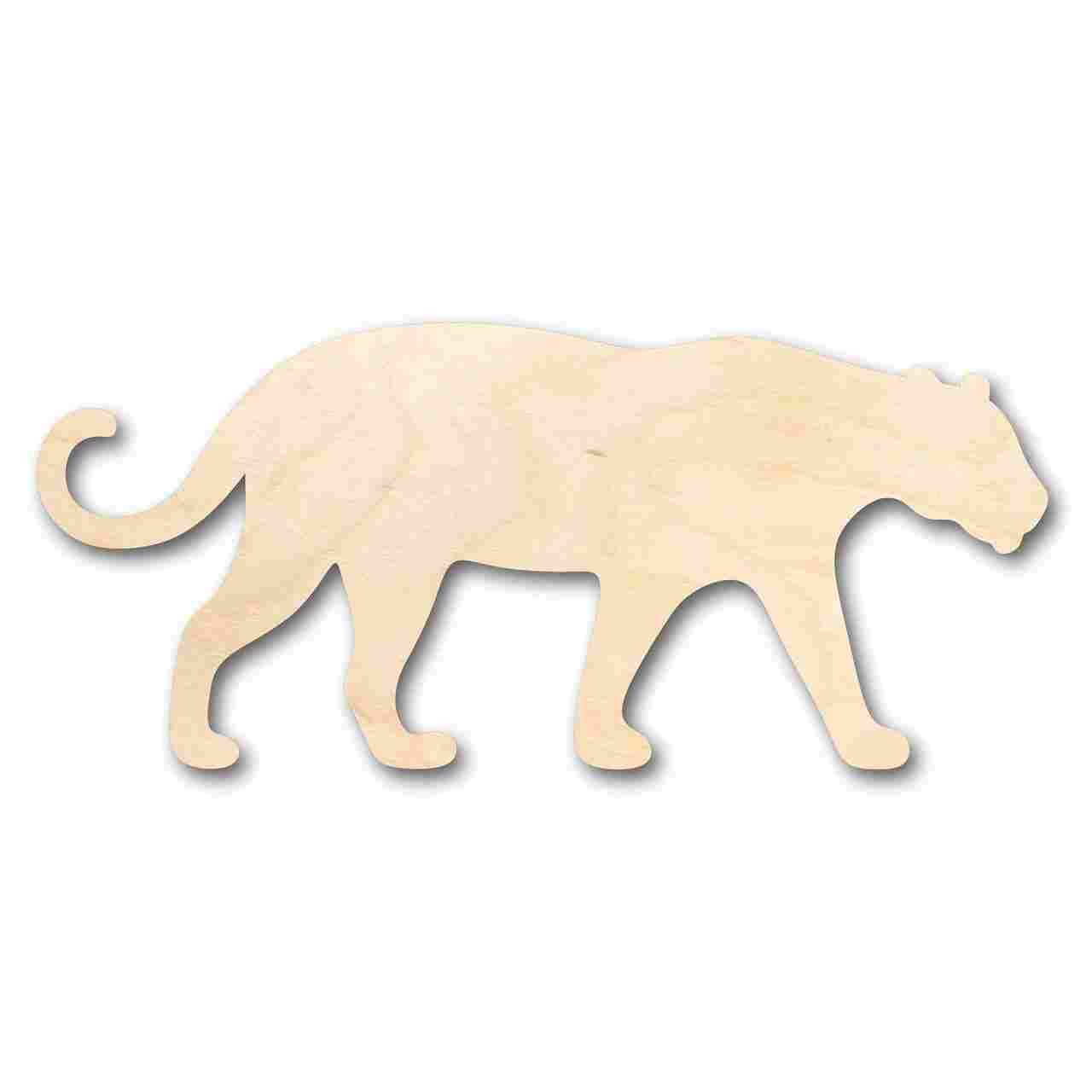 Unfinished Wood Jaguar Shape - Animal - Wildlife - Craft - up to 46" DIY