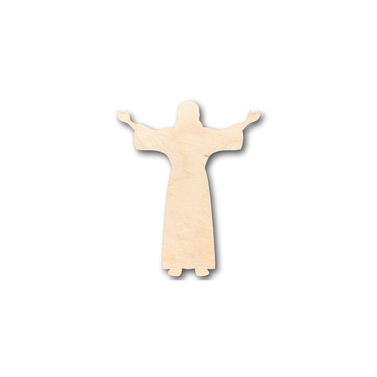 Unfinished Wood Jesus Preaching Shape - Easter - Christian - Craft - up to 46" DIY