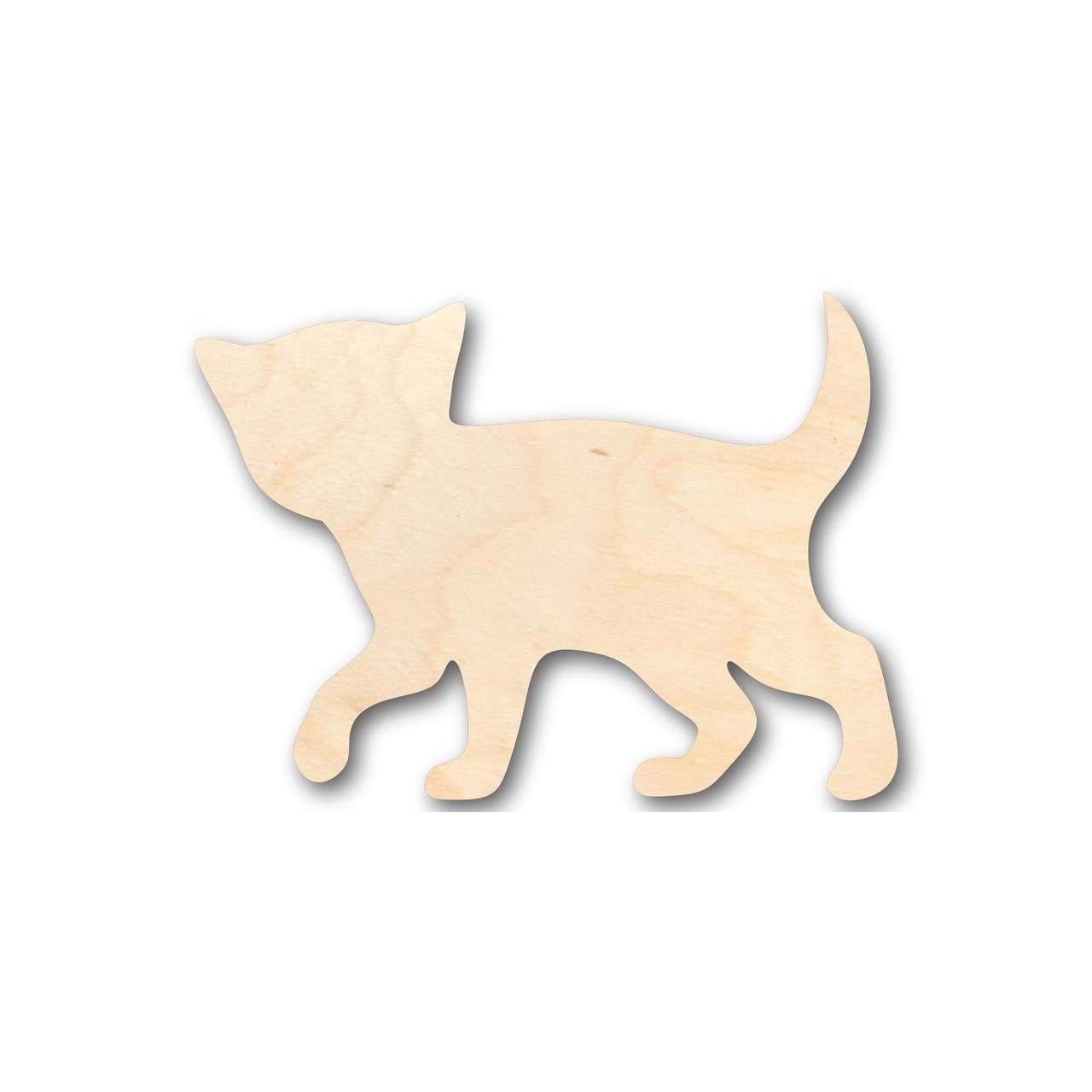 Unfinished Wood Kitten Cat Shape - Animal - Pet - Craft - up to 46" DIY