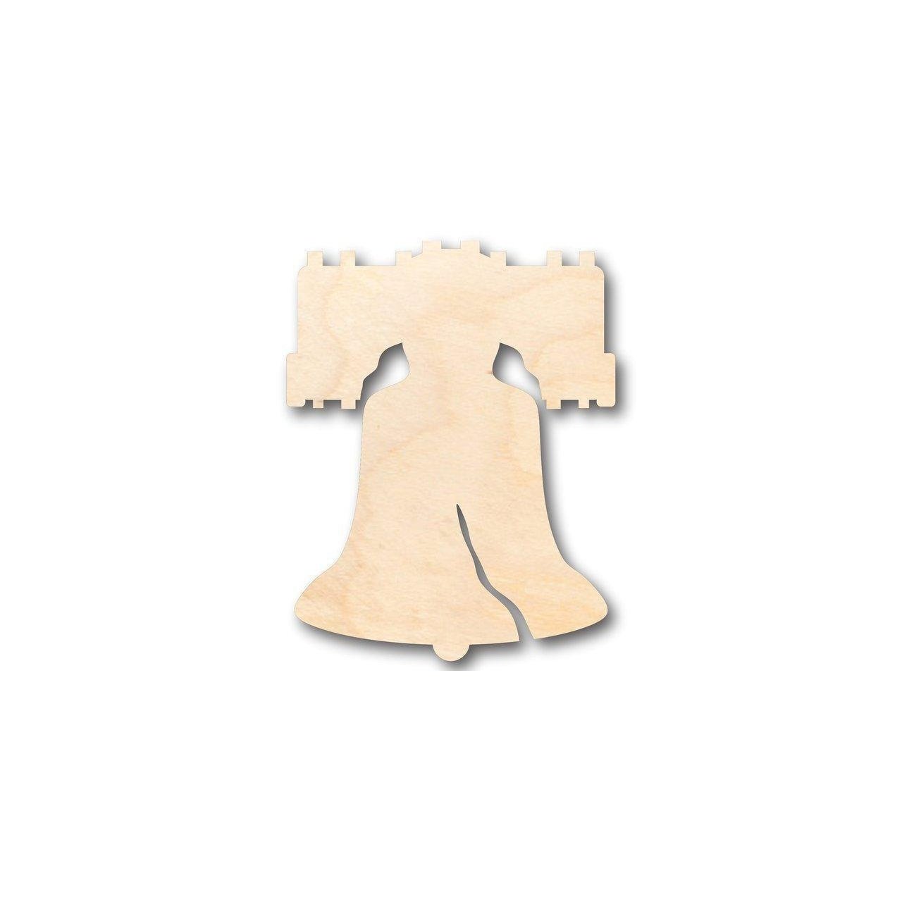 Unfinished Wood Liberty Bell Shape - Patriotic - 4th of July - Craft - up to 46" DIY