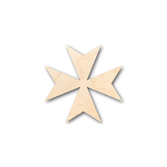 Unfinished Wood Maltese Cross Shape - Malta - Craft up to 46" DIY