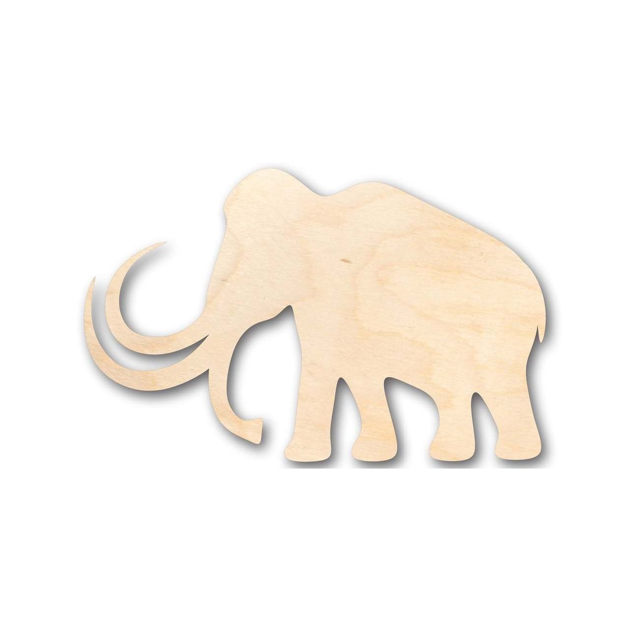 Unfinished Wood Mammoth Shape - Animal - Prehistoric - Craft - up to 46" DIY