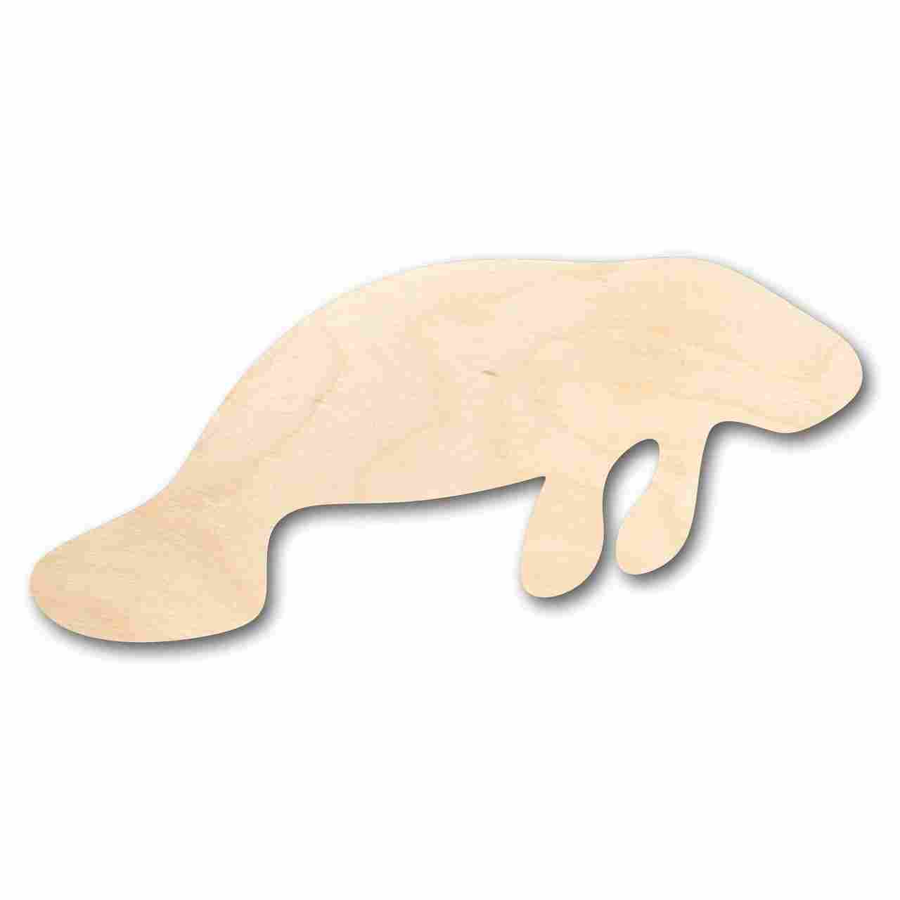 Unfinished Wood Manatee Shape - Florida - Ocean - Craft - up to 46" DIY