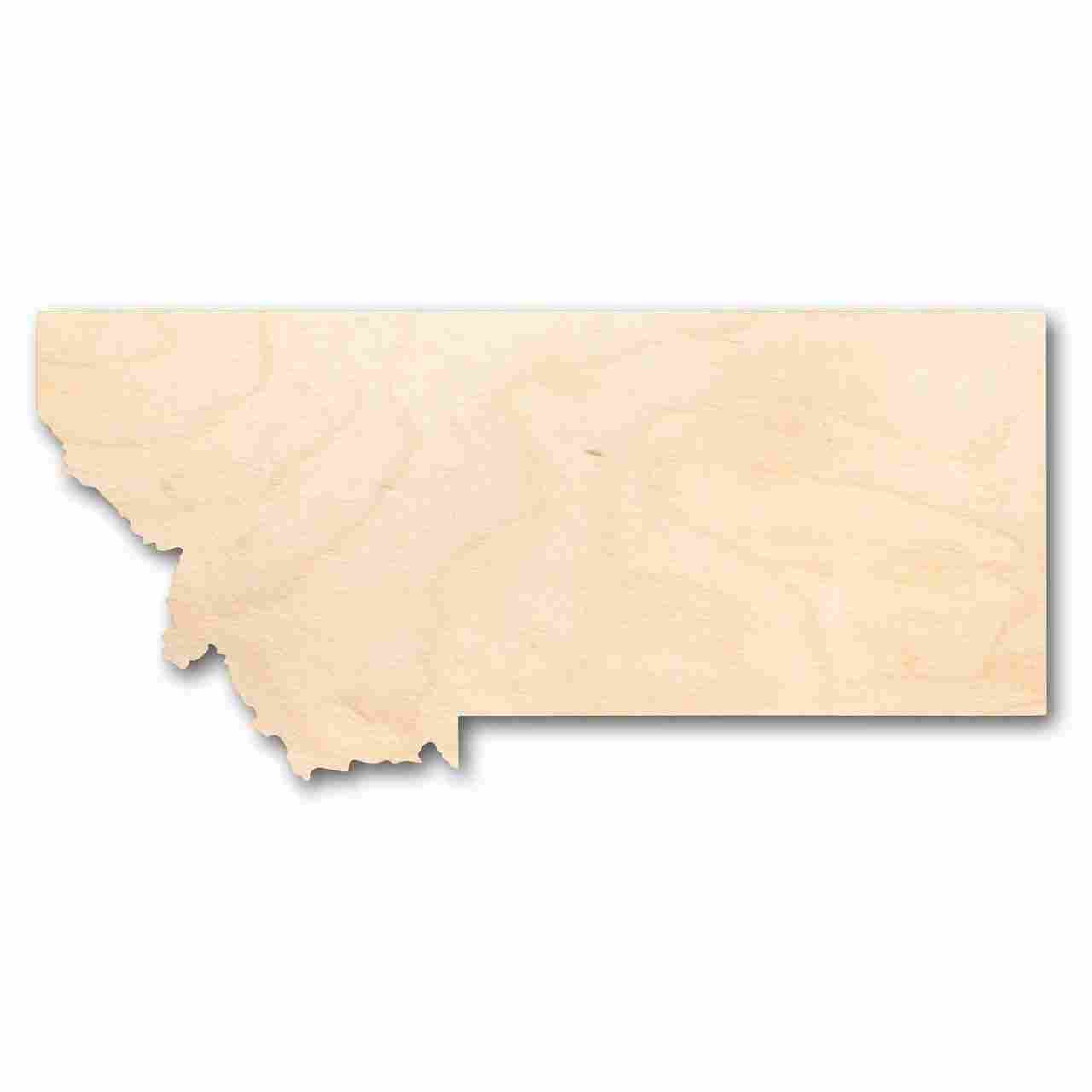 Unfinished Wood Montana Shape - State - Craft - up to 46" DIY
