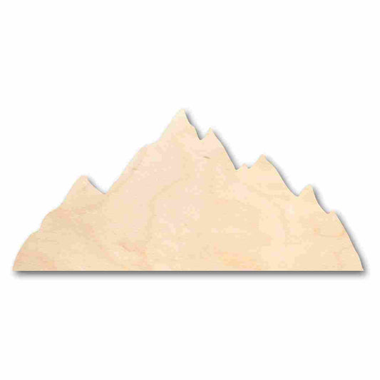 Unfinished Wood Mountain Range Shape - Nature - Craft - up to 46" DIY