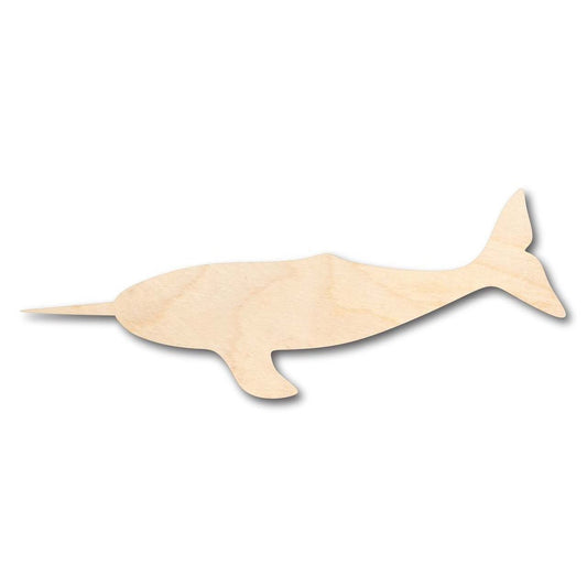 Unfinished Wood Narwhal Shape - Ocean - Fishing - Craft - up to 46" DIY
