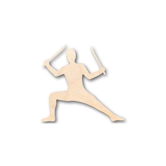 Unfinished Wood Ninja Shape - Craft - up to 46" DIY