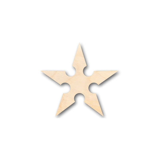 Unfinished Wood Ninja Star Shape - Craft - up to 46" DIY