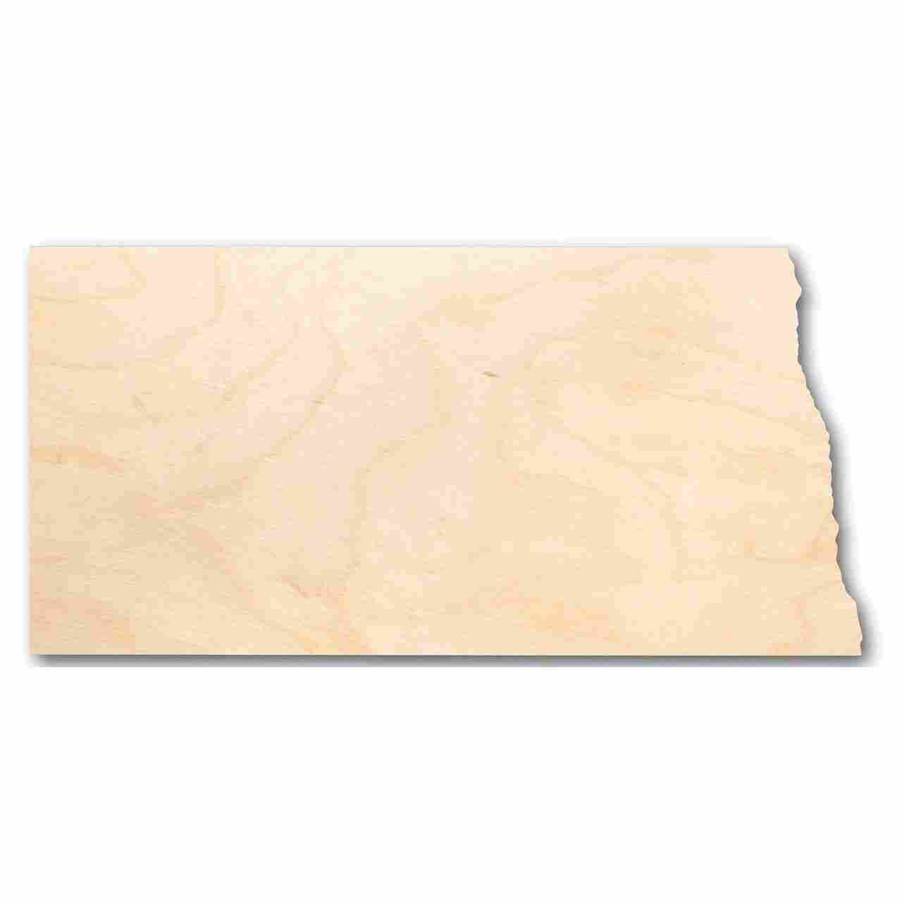 Unfinished Wood North Dakota Shape - State - Craft - up to 46" DIY