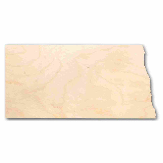 Unfinished Wood North Dakota Shape - State - Craft - up to 46" DIY