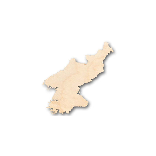 Unfinished Wood North Korea Shape - Country - Craft - up to 46" DIY