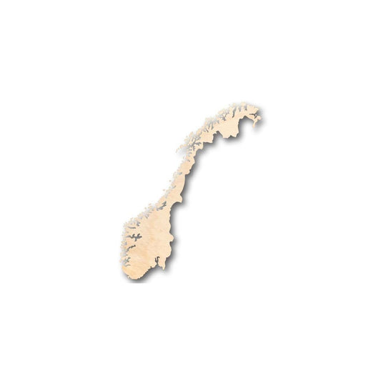 Unfinished Wood Norway Shape - Country - Craft - up to 46" DIY