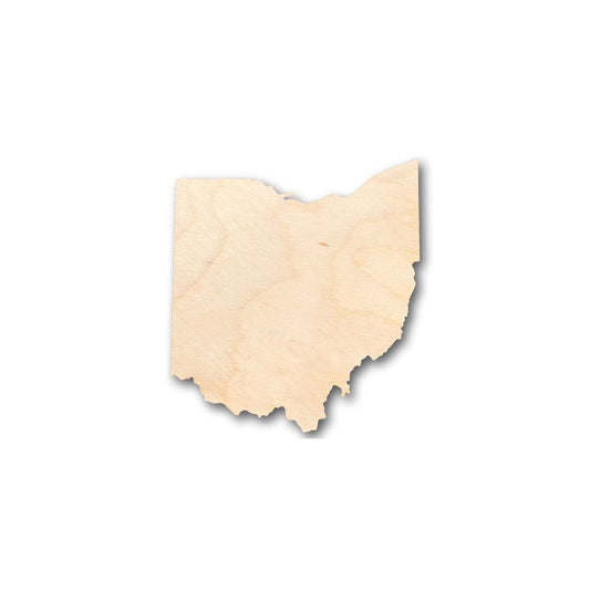 Unfinished Wood Ohio Shape - State - Craft - up to 46" DIY