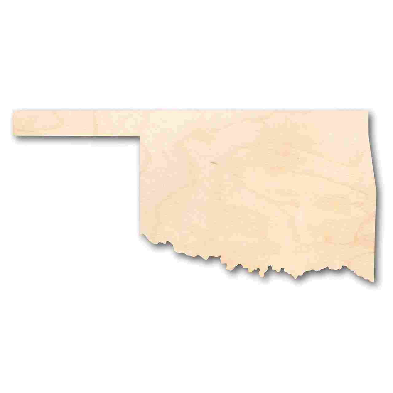 Unfinished Wood Oklahoma Shape - State - Craft - up to 46" DIY