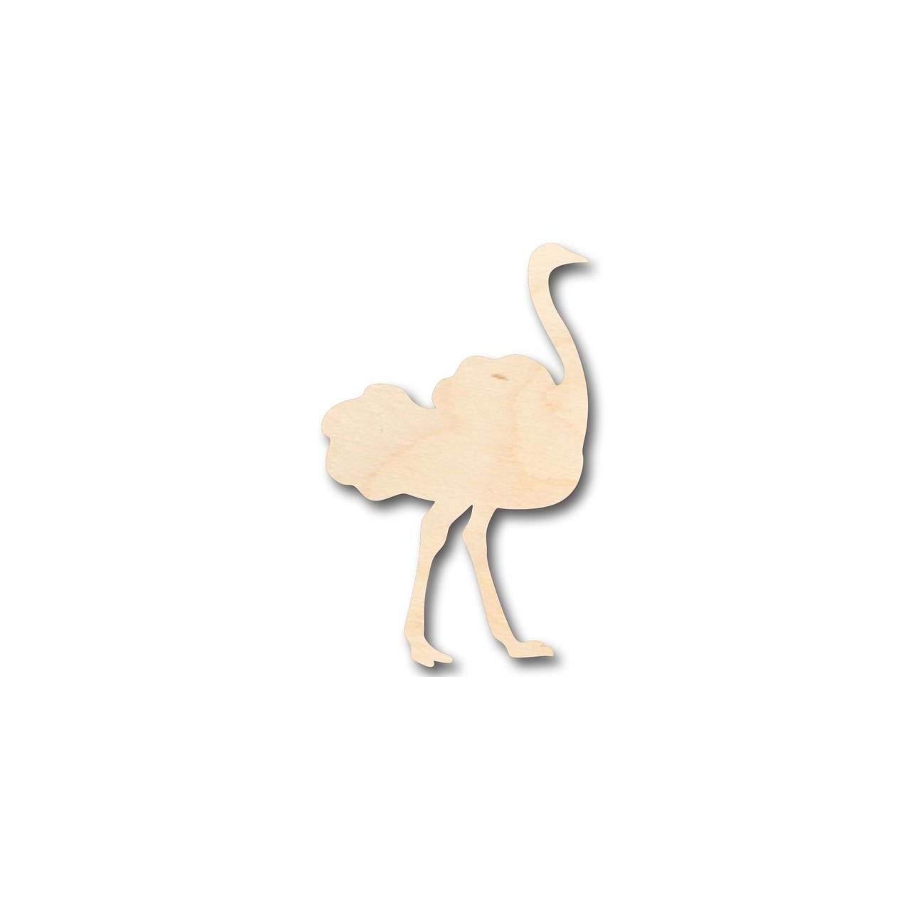 Unfinished Wood Ostrich Shape - Animal - Wildlife - Craft - up to 46" DIY