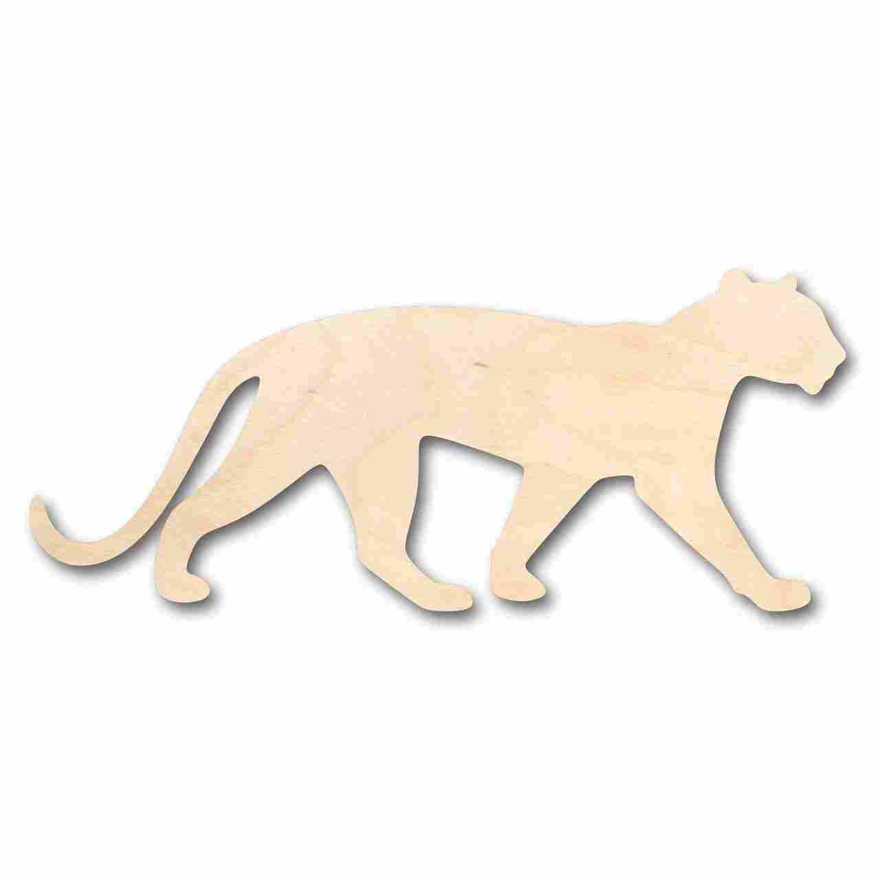 Unfinished Wood Panther Shape - Animal - Wildlife - Craft - up to 46" DIY