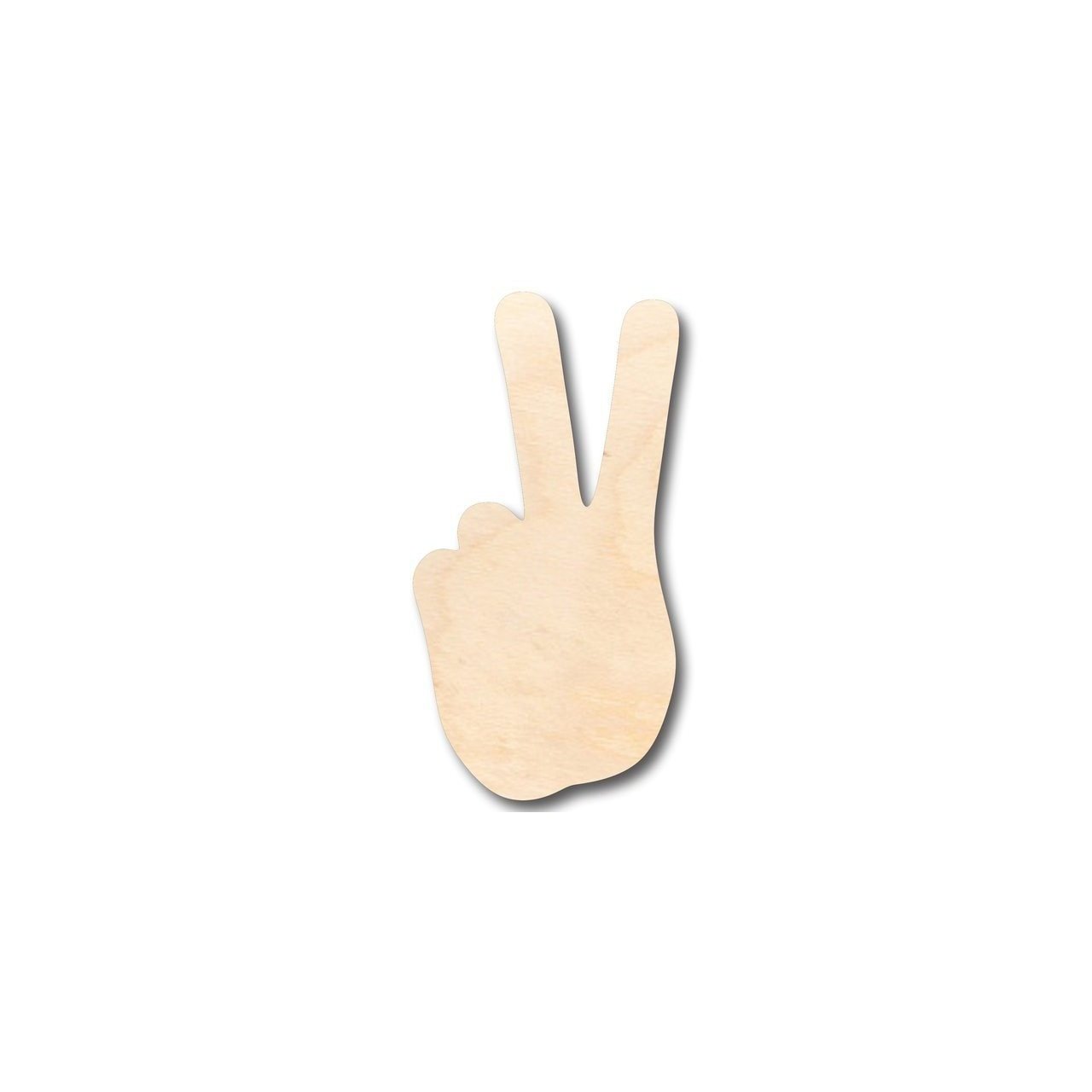 Unfinished Wood Peace Hand Shape - Craft - up to 46" DIY