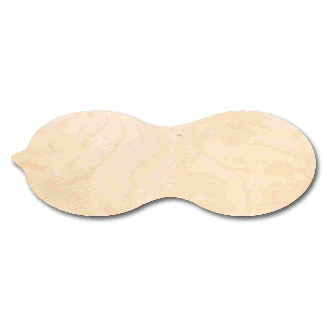 Unfinished Wood Peanut Shape - Food - Craft - up to 46" DIY