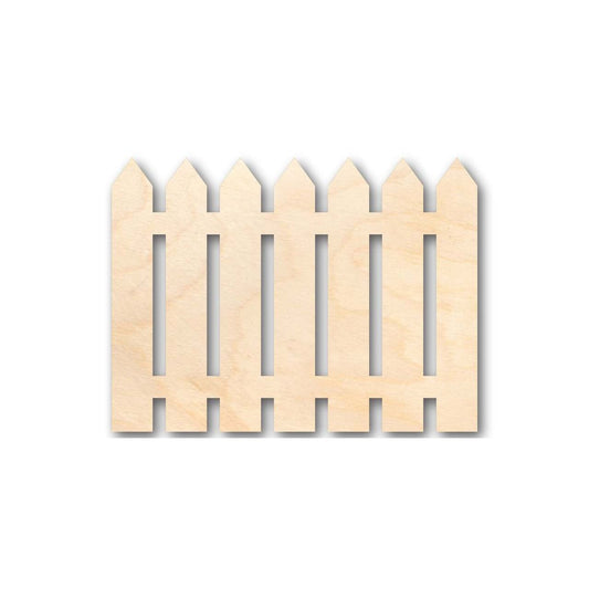 Unfinished Wood Picket Fence Shape - Craft - up to 46" DIY