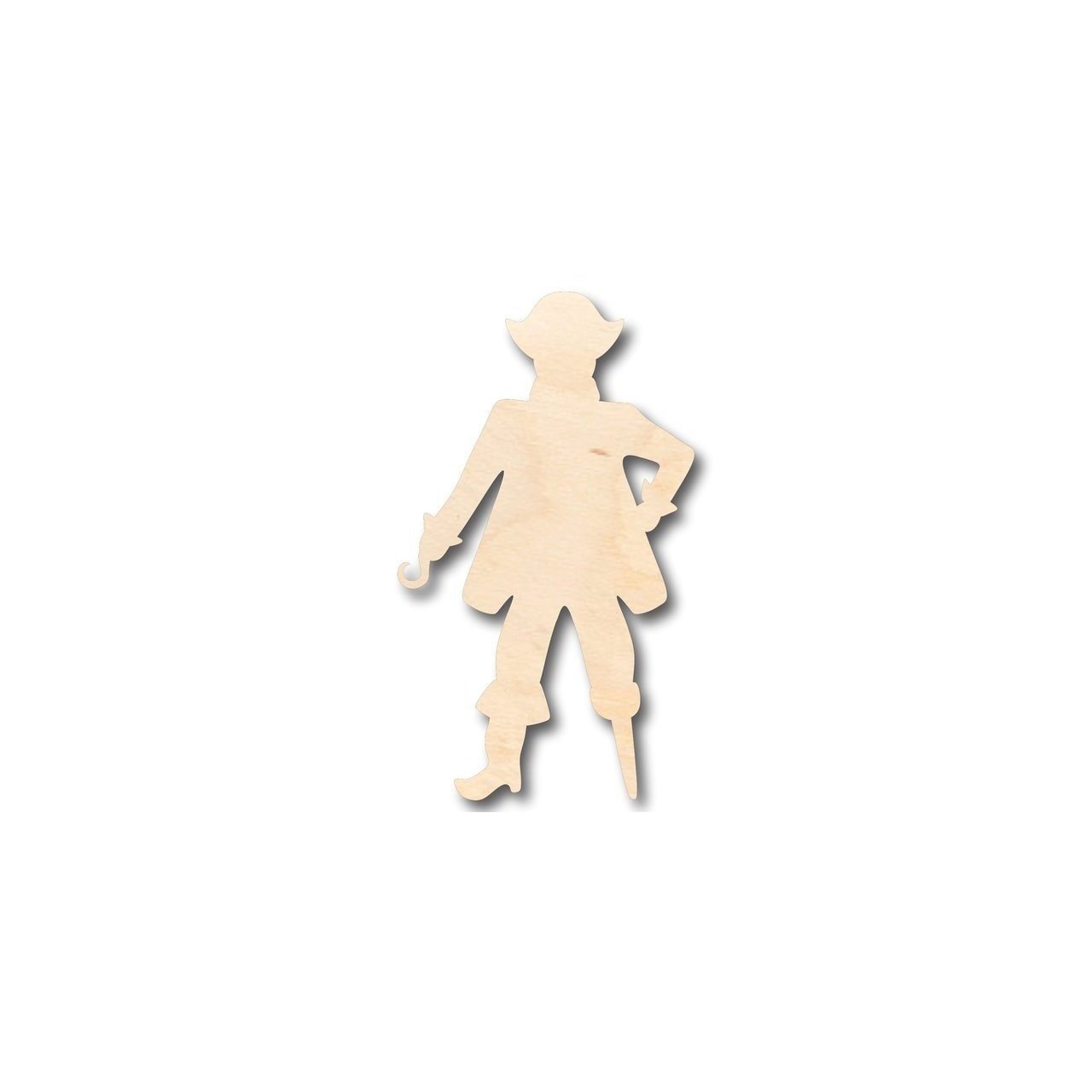 Unfinished Wood Pirate Captain Pegleg Shape - Ahab - Moby Dick - Pirates - Craft - up to 46" DIY