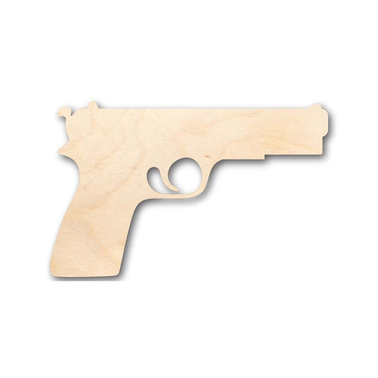 Unfinished Wood Pistol Shape - Gun - Police - Military - Craft - up to 46" DIY