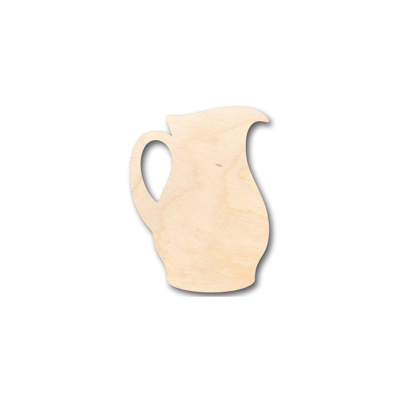 Unfinished Wood Pitcher Shape - Kitchen - Lemonade - Tea - Water - Craft - up to 46" DIY
