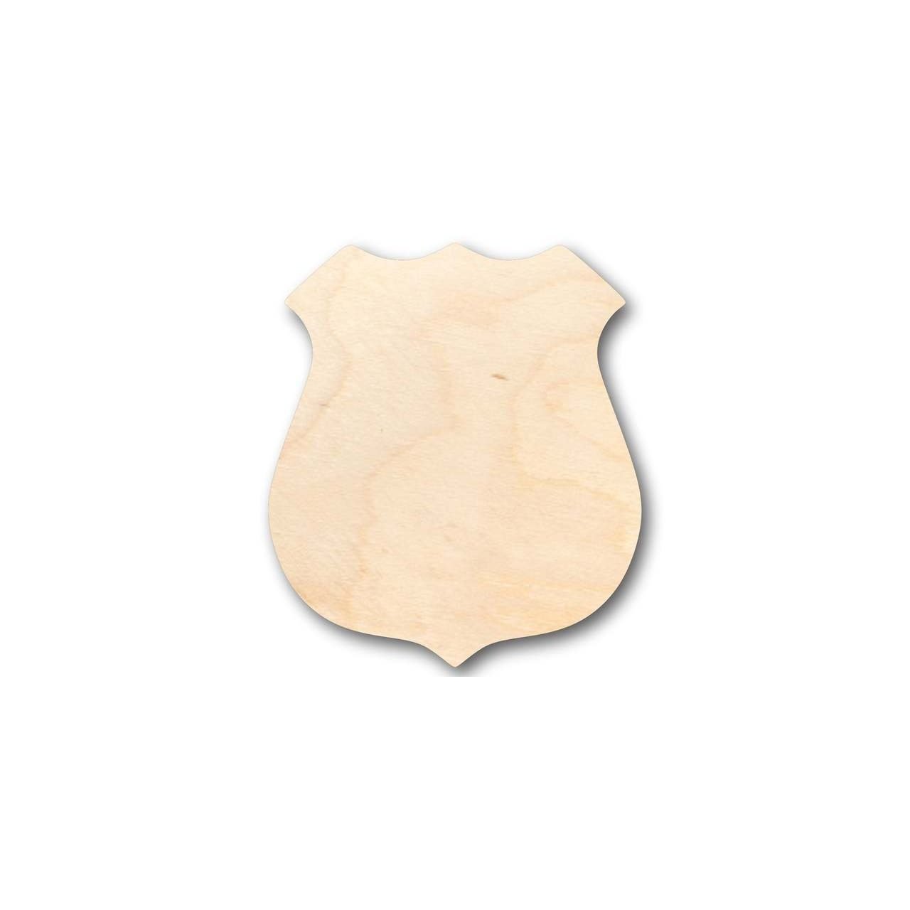 Unfinished Wood Police Badge Shape - Law Enforcement - Craft - up to 46" DIY