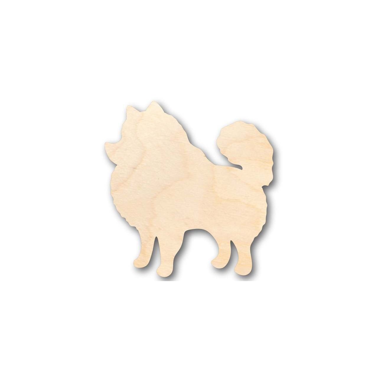Unfinished Wood Pomeranian Dog Shape - Animal - Pet - Craft - up to 46" DIY