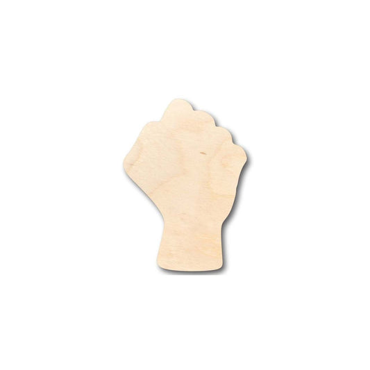 Unfinished Wood Raised Fist Shape - Craft - up to 46" DIY