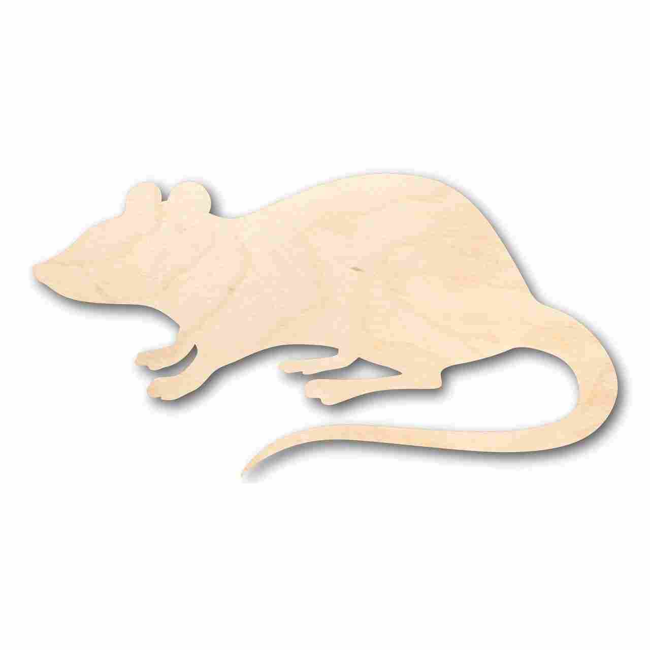 Unfinished Wood Rat Shape - Animal - Wildlife - Craft - up to 46" DIY