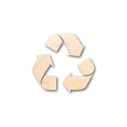 Unfinished Wood Recycling Symbol Shape - (3 Piece) Craft - up to 46" DIY